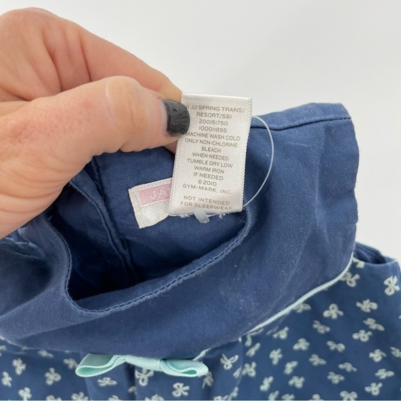 Janie and Jack Blue Layette Sleeveless Classic 6- 12 month dress - Picture 5 of 9